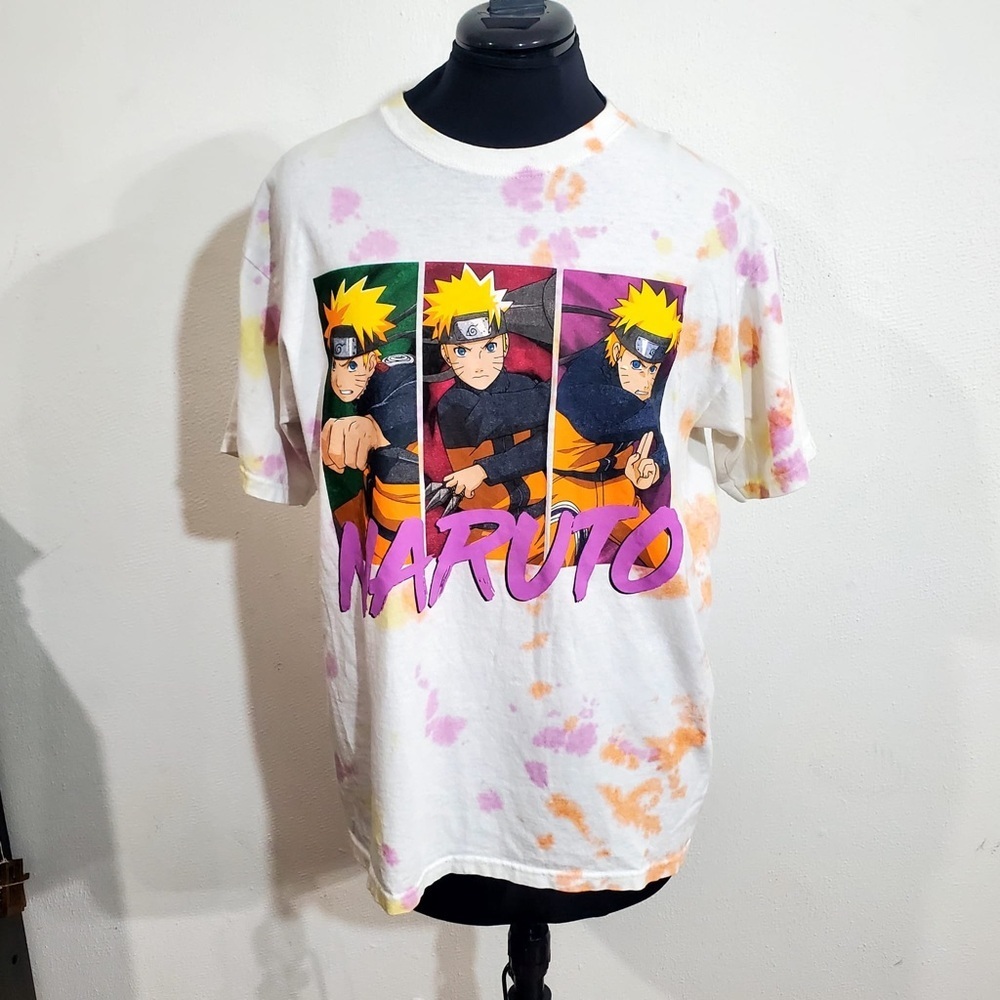 Naruto Shippuden Shirt Mens Size L Anime Graphic T-Shirt 100%Cotton